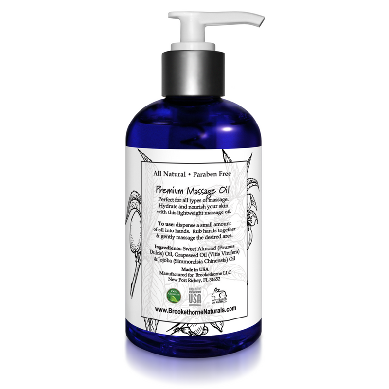 Almond Massage Oil 8Fl Oz Brookethorne Naturals
