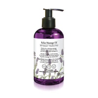 Relax Massage Oil Bottle Back