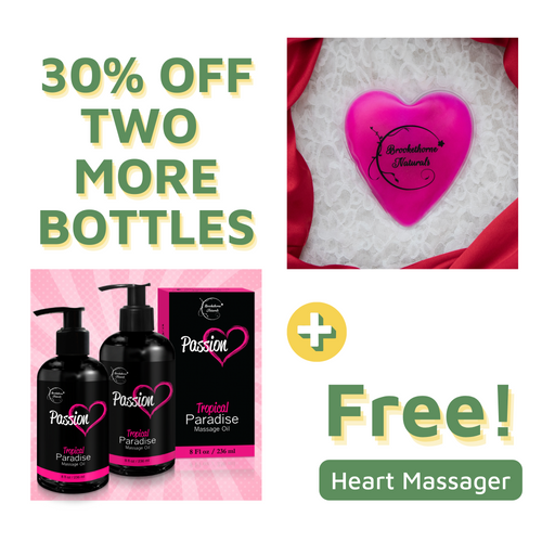 2x Passion Massage Oils + Free Heart Massager