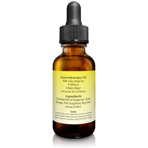 Back of Aromatherapy Oil Bottle